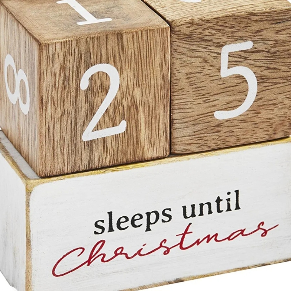 🎃🍗🎄📆 NWT Mud Pie Multi-Holiday Countdown Block Set, 3.5" × 4"